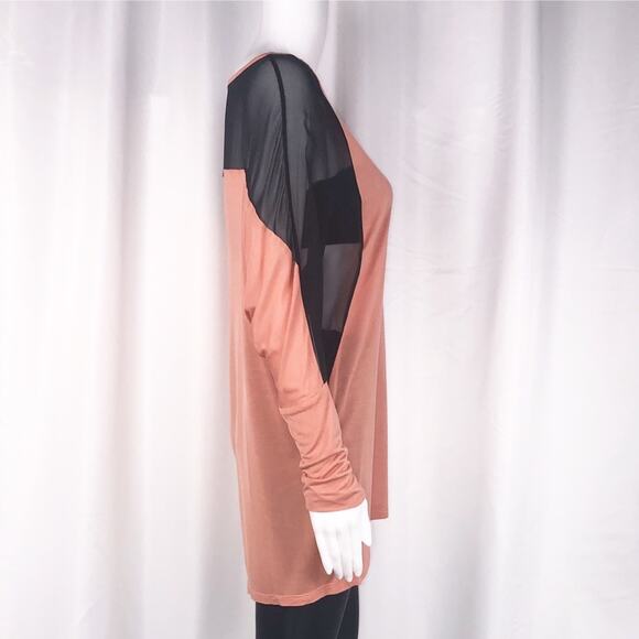 Blue Life Peach & Black Chiffon Eclipse Blouse SzS - Picture 14 of 16